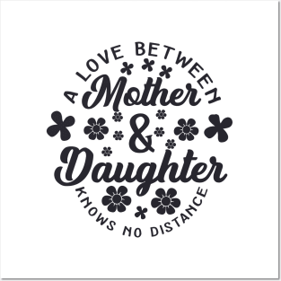 A Love Between Mother & Daughter Knows No Distance - Black Mothers Day Gift Posters and Art